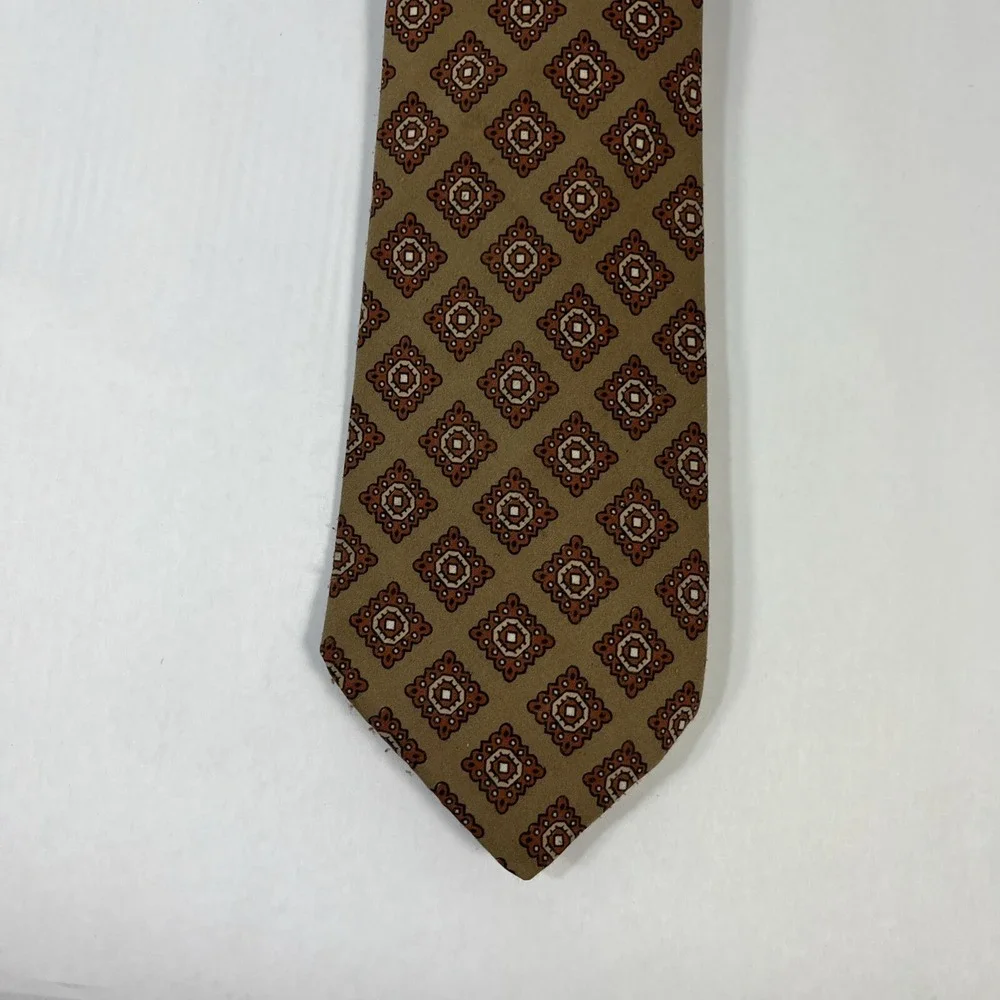 Arthur Frederick Mens Tie 4.25 in W x L56 in  Prob polyester Brown Tan